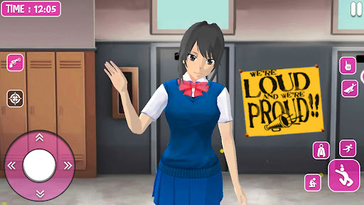 Anime School Girl Fun Life 3D