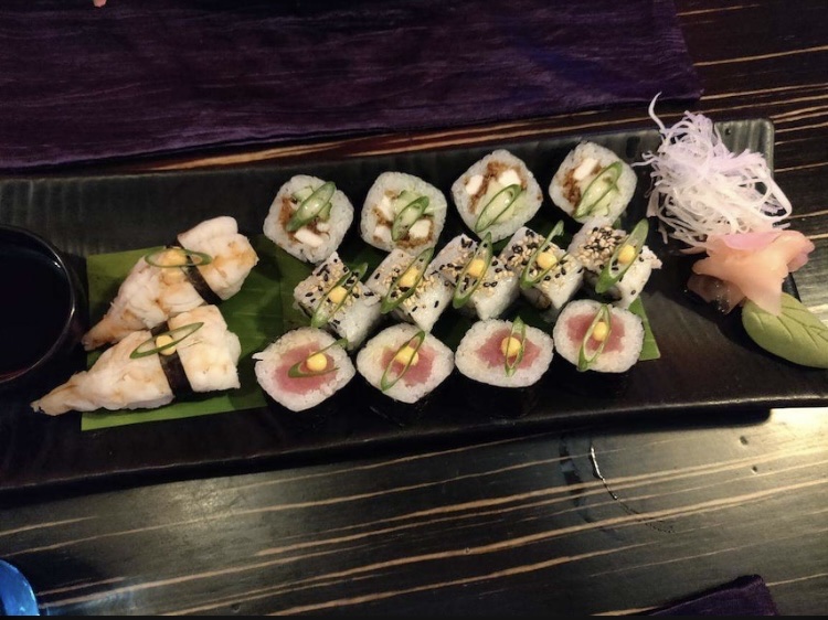 The famous sushi platter from Wasabi, Chandigarh