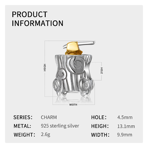 Title 3, Stub And Axe 925 Sterling Silver Gold-plated Be...