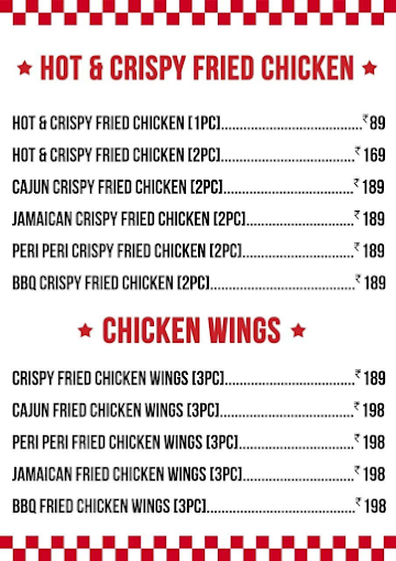 KO Fried Chicken menu 