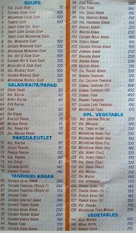 Hotel Sarovar menu 1