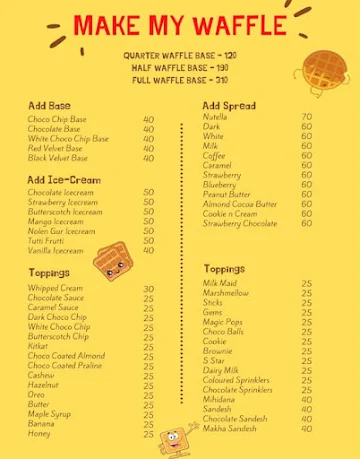 Krazzy For Waffle menu 