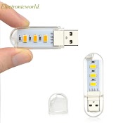 Đèn Ngủ Đèn Đọc Sách Usb Mini 3 Led Ánh Sáng Trắng Ấm Áp Dc 5V Tiện Lợi