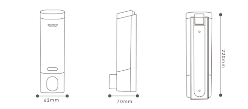Title 1, Wall-mounted no-punch three-head soap dispenser...