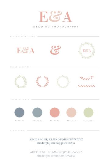 E&A Photography Brand Board - Brand Board template