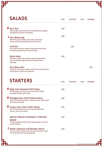 Magnolia menu 