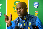 SA coach Ottis Gibson ddresses the media during the Proteas' press conference at Cricket South Africa headquarters in Melrose, Johannesburg, on September 26, 2018. 
