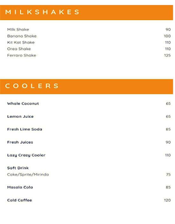 Cafe Lazy Lad menu 