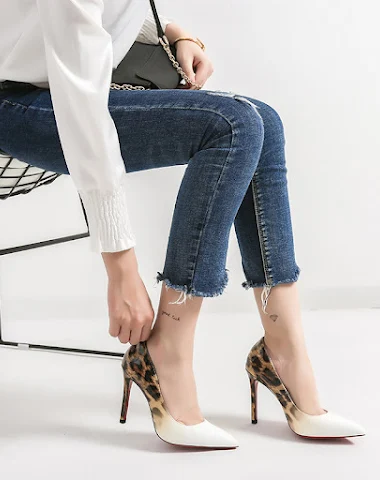 Neue spitze Leopard High Heels für - 3