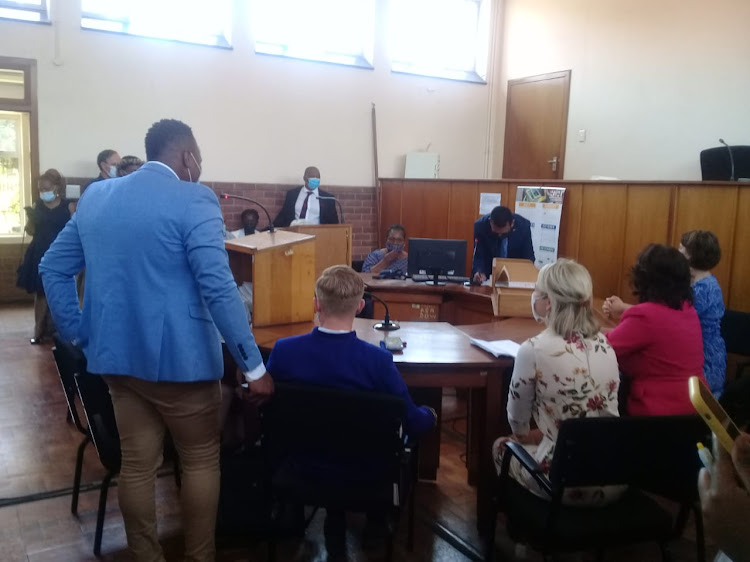 Councillors gather at the Howick magistrate's court for the inauguration of the new council in the uMngeni municipality officiated by the chief magistrate.