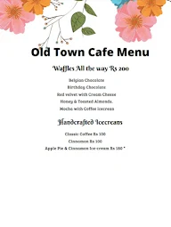 Old Town Cafe menu 4