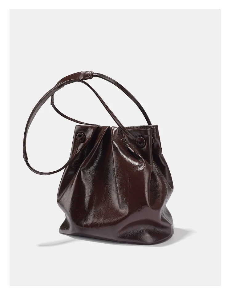 Title 7, Nieuwe Dames Bucket Bag met Trekkoord, Schouder...