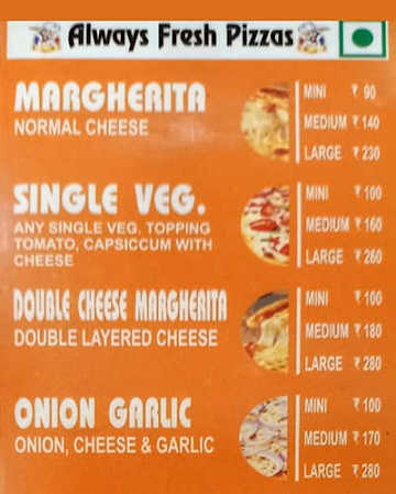 Pizza Hub menu 