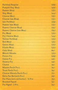 Mahesh Pav Bhaji menu 1