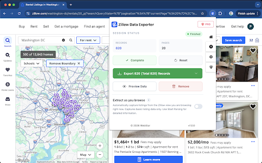 Zillow Data Exporter screenshot 2