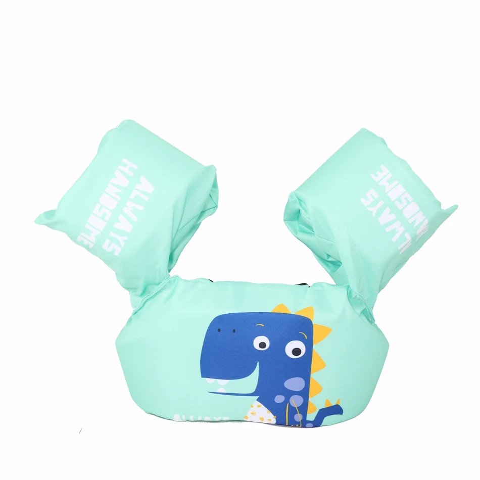 Cartoon Long White Silk Sleeves Foam Buoyancy Life Jacket Swimming Vest for Kids Safe and Fun in the Water Pool or Beach