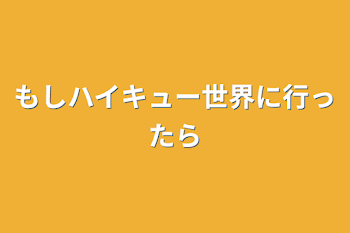 もしハイキュー世界に行ったら