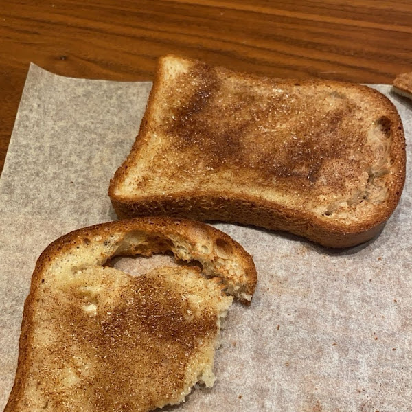 Cinnamon sugar toast made with Mehl's white bread