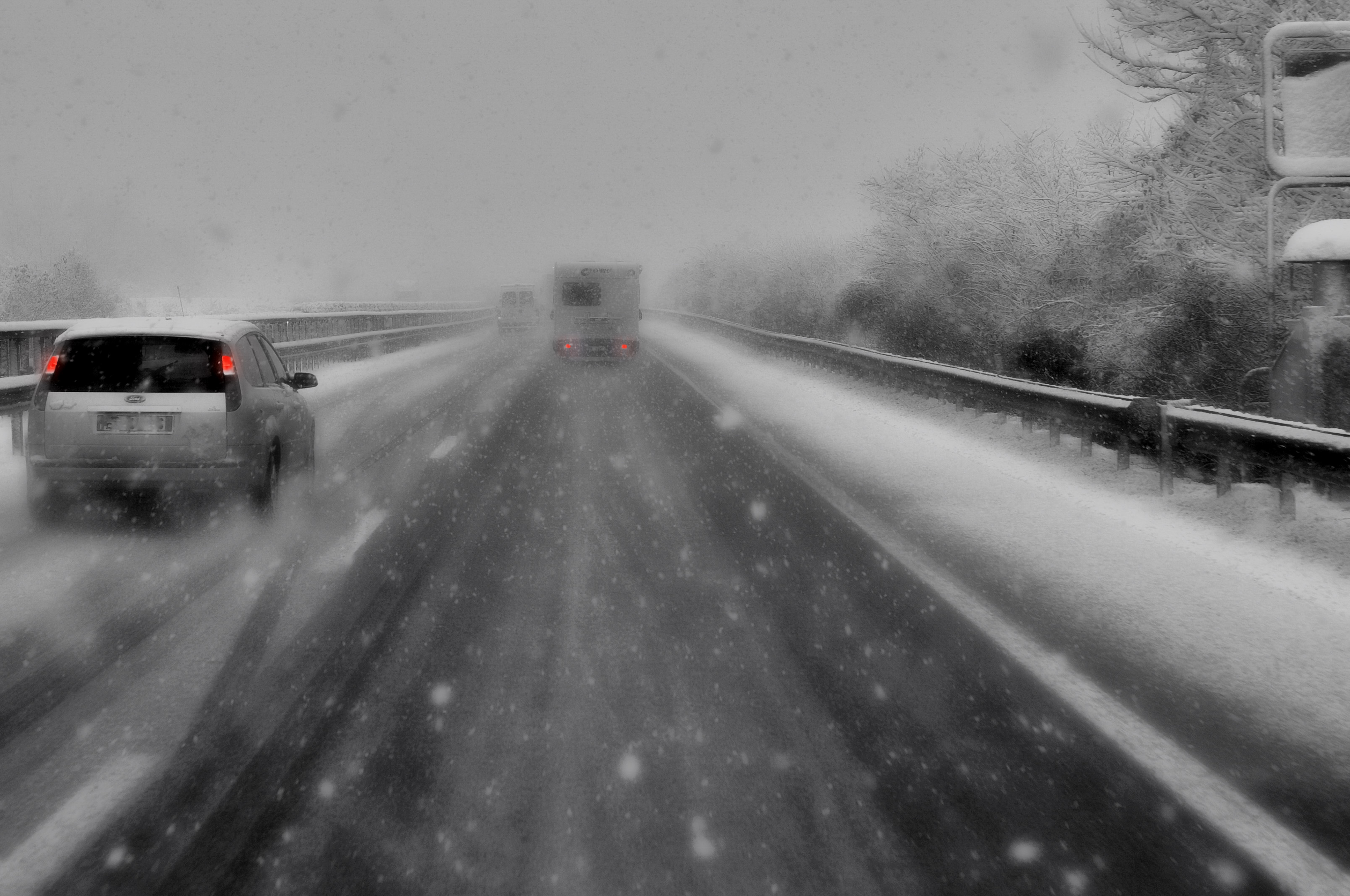 in viaggio nella tormenta di Isidoro. 