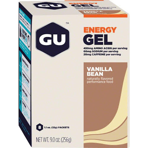 GU Energy Gel Vanilla Bean 8-Pack