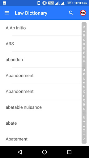 Screenshot Law Dictionary