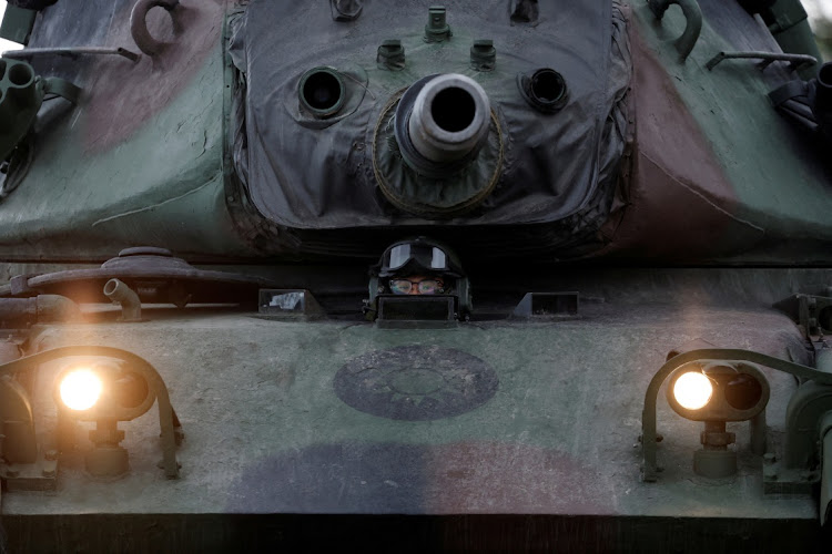 A member of Taiwan's armed forces, riding in a M60A3 tank, participates in a drill as part of a demonstration for the media to show combat readiness, ahead of the Lunar New Year holidays, at a military base in Taitung, Taiwan on January 31 2024. Picture: REUTERS/Carlos Garcia Rawlins