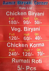 Aamir Biryani Corner menu 1