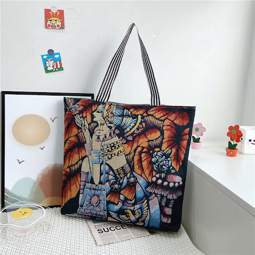Title 3, Womens Fashion Ethnic Painted Retro Bag. Styli...