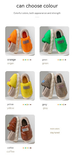 Title 4, Warm, Waterproof Cotton Slippers with Thick Sol...