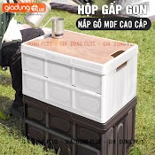 Bàn Camping Gấp Gọn Kết Hợp Hộp Đựng Đồ Đa Năng Bằng Nhựa, Nắp Gỗ Mdf Để Đi Cắm Trại, Dã Ngoại, Picnic Lazydo (Lz - 0524)