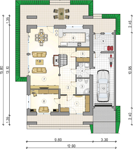 Ramabox III NF40 - Rzut parteru