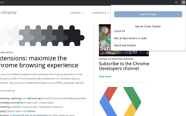 trope-tracker chrome extension