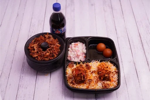 Chicken Tikka Biryani + Thums Up (250 ml) + Dessert