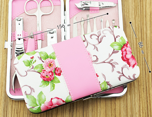 Title 1, Nail Clipper Set Stainless Steel 12 Piece Pink ...