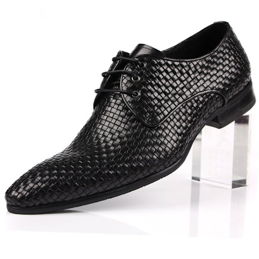 Title 5, Cowhide Woven Breathable Business Formal Pointe...