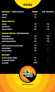 The Mumbai Local menu 1