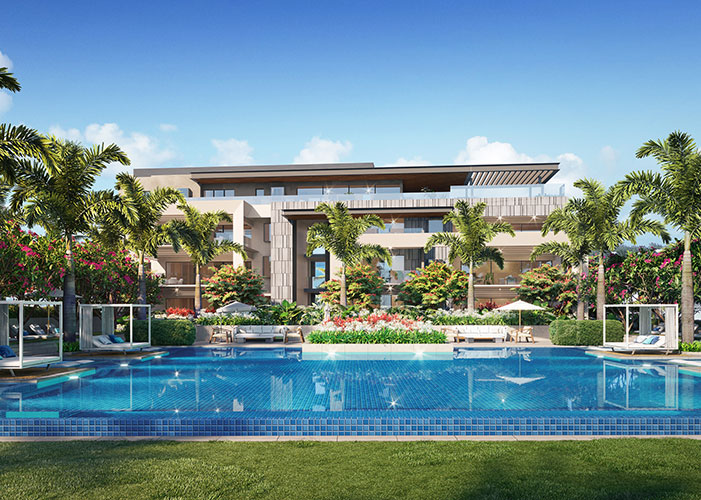 An artist’s impression of apartments and a top-floor penthouse in phase four of Mont Choisy Golf & Beach Estate. Picture: SUPPLIED/PAM GOLDING PROPERTIES