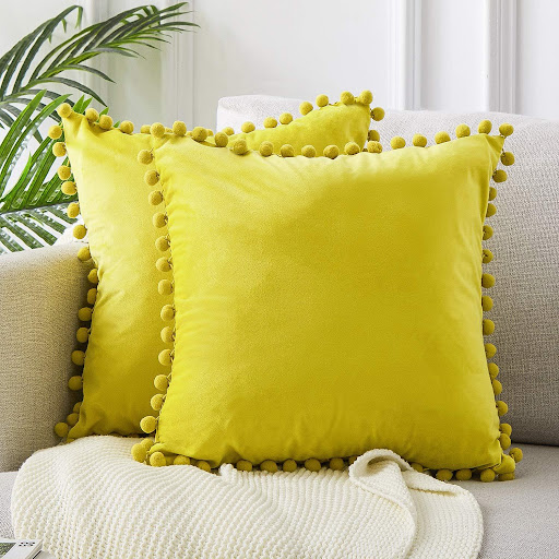 Title 11, Wind Velvet Solid Color Cushion Cover For Offic...