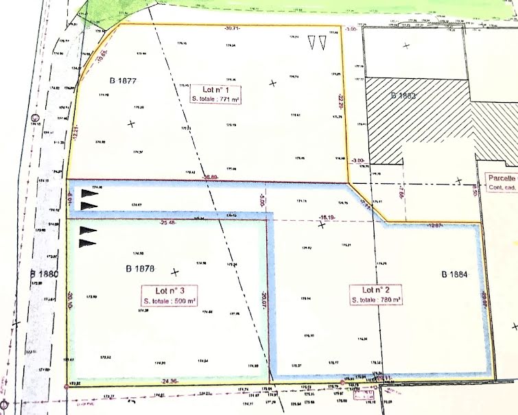 Vente terrain  771 m² à Les Mages (30960), 80 000 €