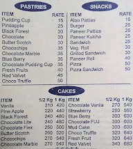 Rawat Cake Palace menu 2