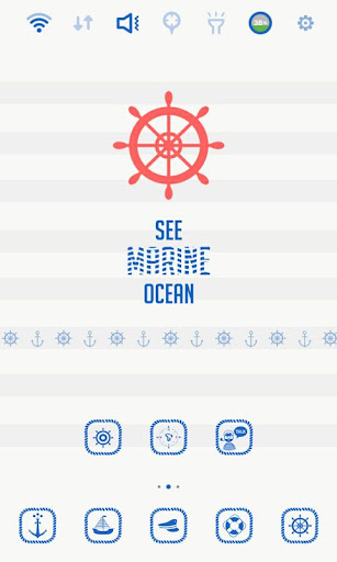 Ocean Blue launcher theme