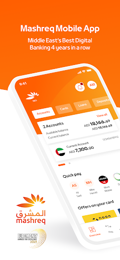 Screenshot Mashreq UAE - Mobile Banking