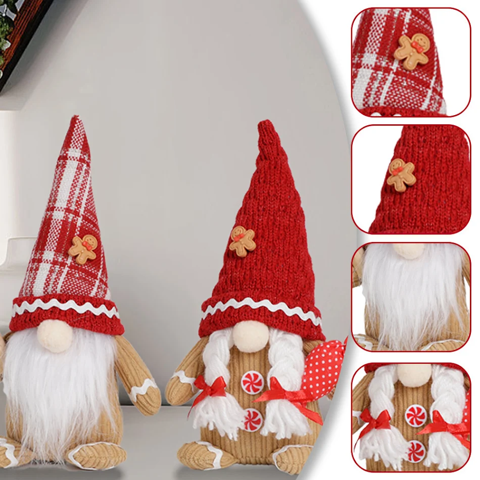 Décorations de Noël Ornements Vieillards Sans Visage pour une ambiance festive. Créez une atmosphère chaleureuse et originale pour vos fêtes de fin d'année.