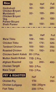 Sameer Chicken Point menu 1