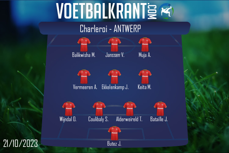 Opstelling Antwerp | Charleroi - Antwerp (21/10/2023)