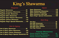 King's Shawarma menu 1