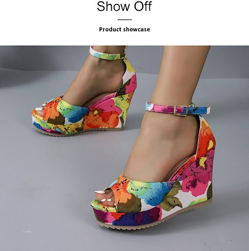 Title 2, Womens Wedge Platform Peep-toe Waterproof Mult...