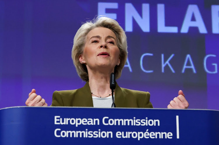 European Commission president Ursula von der Leyen in Brussels, Belgium, November 8 2023. Picture: YVES HERMAN/REUTERS