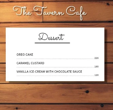 The Tavern Cafe menu 