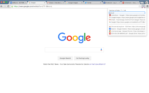 Chrome tab explorer